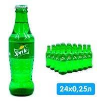Sprite / Спрайт импорт 0.25 литра, стекло, 24 шт. в уп.