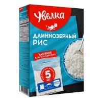 Рис Увелка длиннозерный шлифованный в пакетиках для варки 5х80 гр