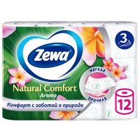 Туалетная бумага Zewa Natural Comfort Арома 3 слоя (12 шт)