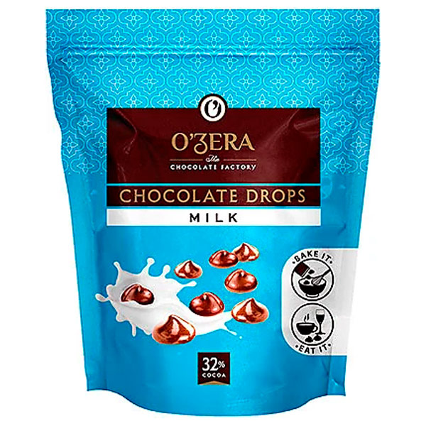 Шоколад OZera Milk drops молочный 80 гр
