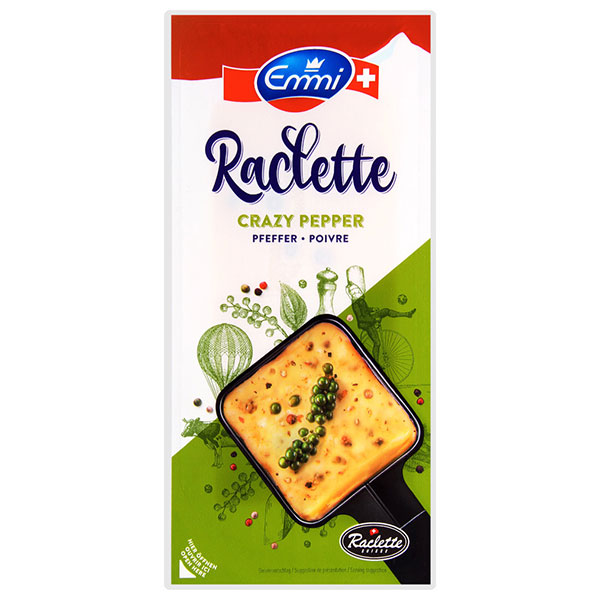 Сыр полутвердый Emmi Raclette с Перцем нарезка 45% БЗМЖ 150 гр
