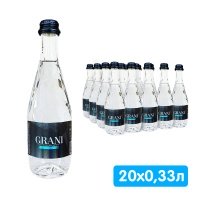 Вода Grani 0.33 литра, газ, стекло, 20 шт. в уп.