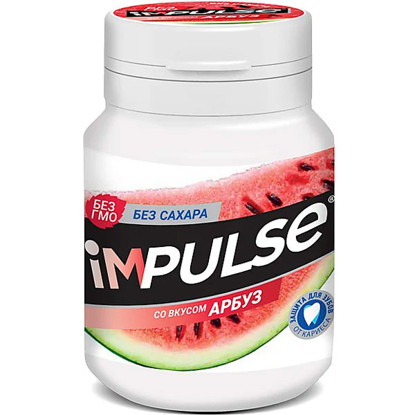 Жевательная резинка Impulse без сахара со вкусом Арбуз 56 гр