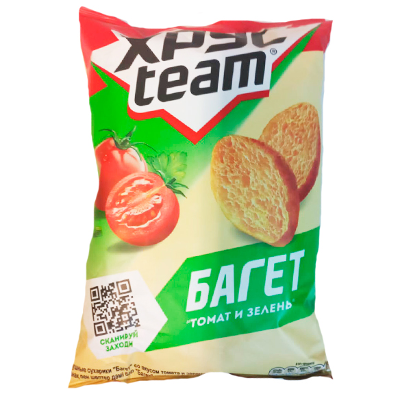 Сухарики Хрусteam багет томат и зелень 60 гр
