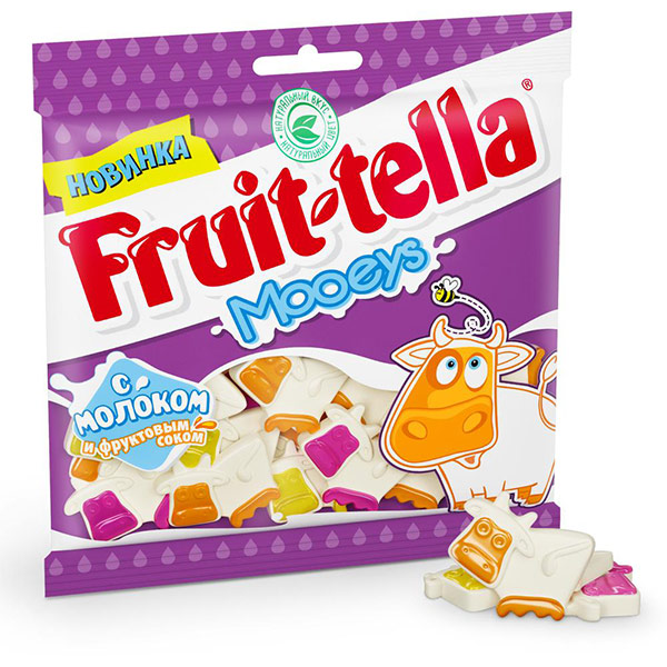 Мармелад жевательный Fruittella Mooeys с йогуртом и фруктовым соком 138 гр - фото 1