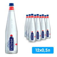 Вода Татни 0.5 литра, без газа, стекло, 12 шт. в уп.