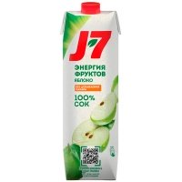 Яблочный сок J7 / Джей Севен осветлённое 0.97 литра