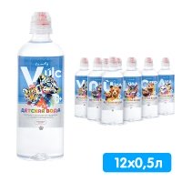 Вода Vulcanica baby детская 0.5 литра, спорт, без газа, пэт, 12 шт. в уп.