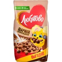Готовый завтрак Любятово шарики шоколадные 500 гр