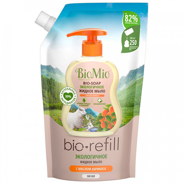 Жидкое мыло Bio Mio Bio-Soap с маслом абрикоса 500 мл
