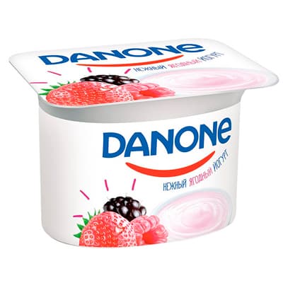 Йогурт Danone лесные ягоды 2,9% БЗМЖ 4шт х 110 гр