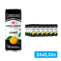 Напиток San Pellegrino Chinotto померанц 0.33 литра, газ, ж/б, 24 шт. в уп.