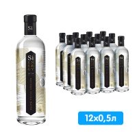 Кремниевая родниковая вода Sienergy / Сиэнерджи 0.5 литра, без газа, стекло, 12 шт. в уп.