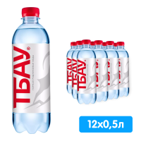 Вода Тбау Премиум 0.5 литра, без газа, пэт, 12 шт. в уп.