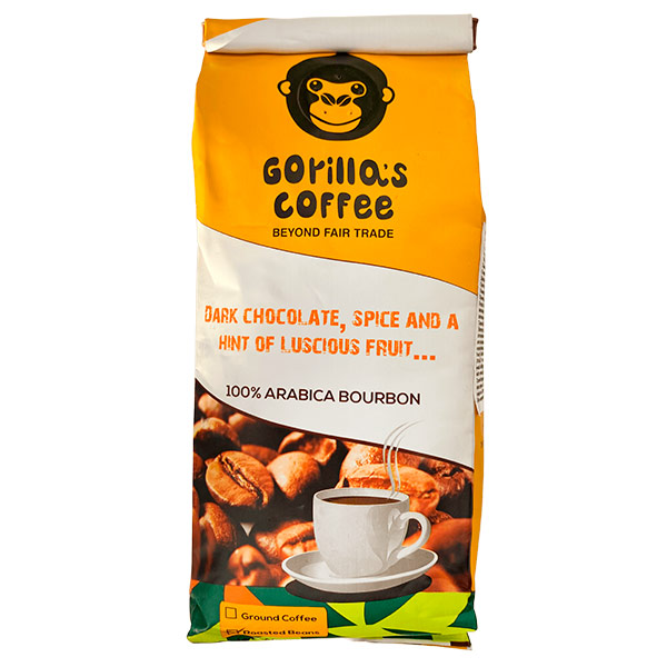 Кофе Gorillas Coffee 100% Arabica Bourbon молотый легкая обжарка 250 гр