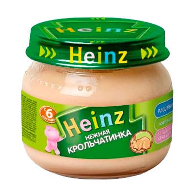 Пюре Heinz Нежная крольчатинка с 6 месяцев 80 гр (6 шт)