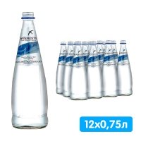 Вода San Benedetto 0.75 литра, газ, стекло, 12 шт. в уп.