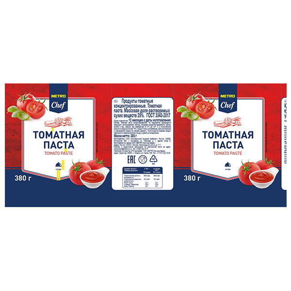 Паста томатная METRO Chef 25% 380 гр