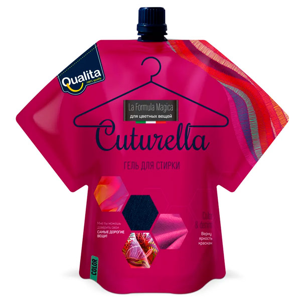 Гель концентрат для стирки Qualita Cuturella для цветных вещей 1 л - фото 1