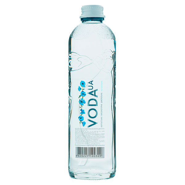 Вода Voda UA 0,4 литра, без газа, стекло, 24 шт. в уп