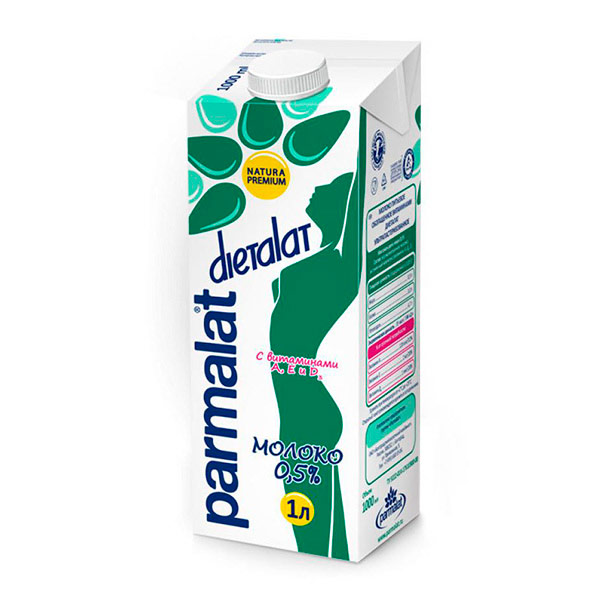 Молоко Parmalat dietalat с витаминами 0,5% БЗМЖ 1 литр - фото 1