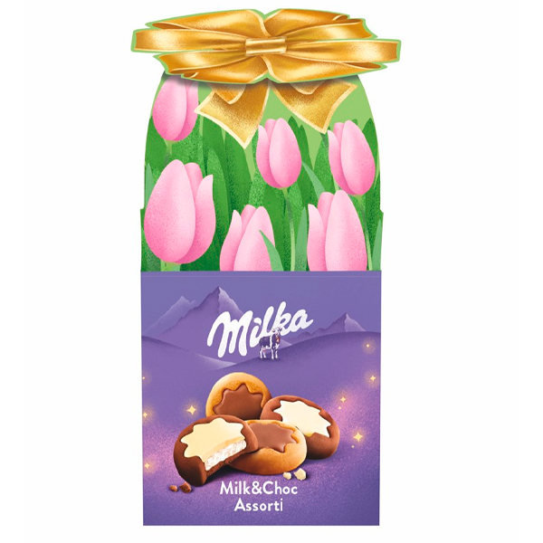 Печенье Milka milk-chocolate в подарочной упаковке ассорти 150 гр