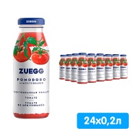 Сок Zuegg / Цуегг томатный 0.2 литра, стекло, 24 шт. в уп.