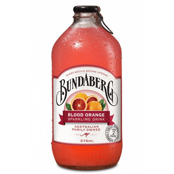 Лимонад Bundaberg Blood Orange красный апельсин 0.375 литра, газ, стекло, 12 шт. в уп.