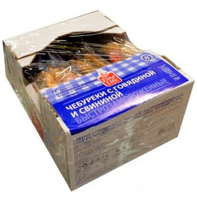Чебуреки Fine Life с говядиной и свининой в упаковке, 6х125 гр