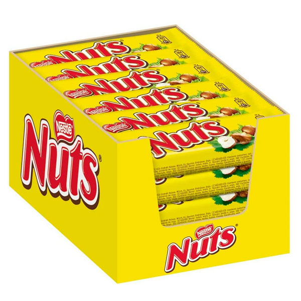 Шоколадный батончик Nuts с орехами 66 гр (24 шт)