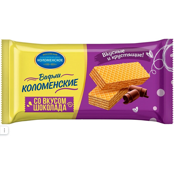 Вафли Коломенские со вкусом шоколада 200 гр
