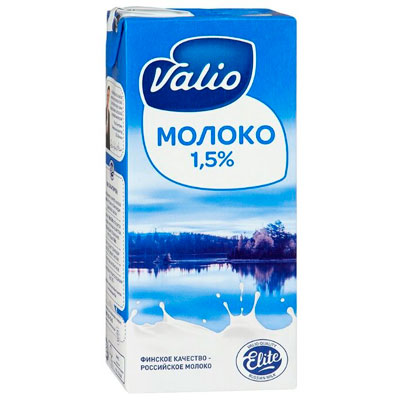 

Молоко Valio Elite 1,5% БЗМЖ 1 кг 973 мл
