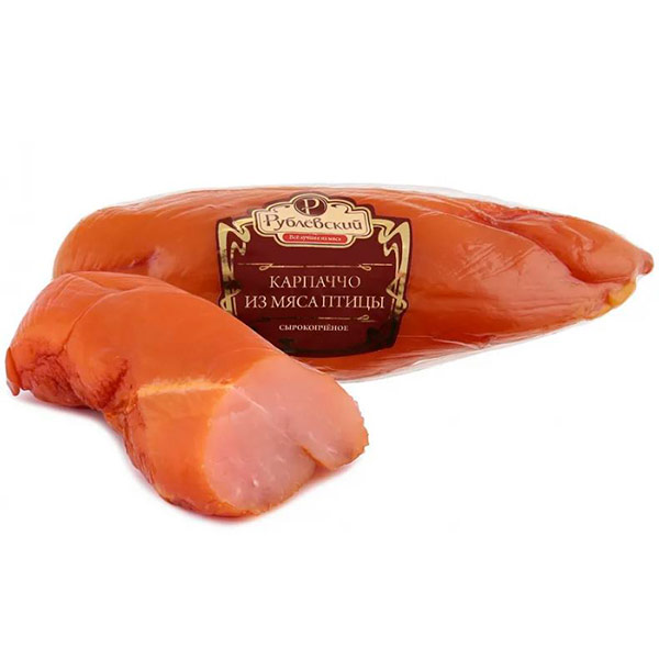 Карпаччо из мяса птицы Рублевский сырокопченое 0.2-0.5 кг