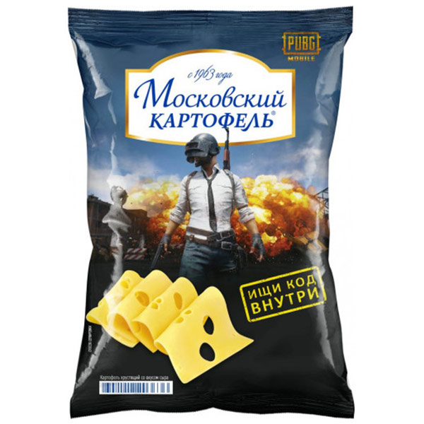 Чипсы Московский картофель в ломтиках со вкусом сыра 60 гр