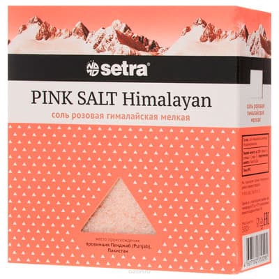 Соль Setra розовая гималайская мелкая 500 гр
