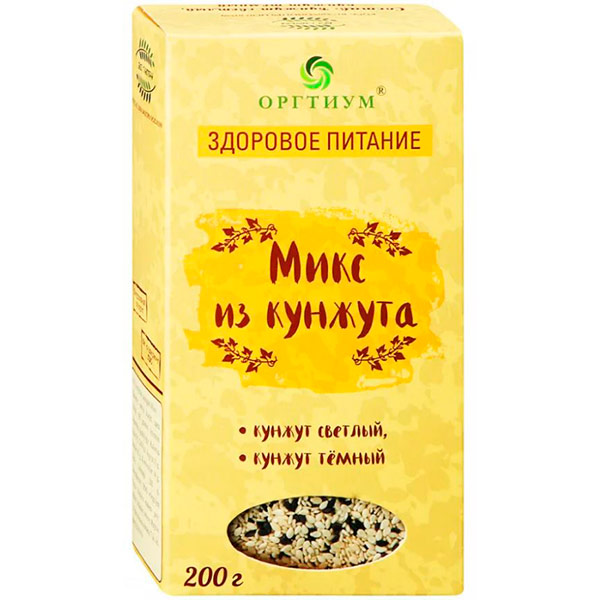 

Микс Оргтиум из белого и черного кунжута 200 гр
