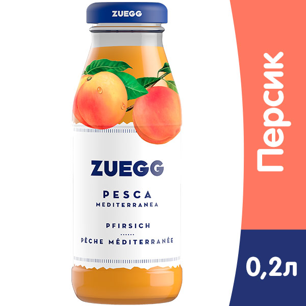 Нектар Zuegg персик 0,2 литра 24 шт. в уп.