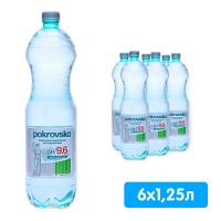 Вода Pokrovska 1.25 литра, без газа, пэт, 6 шт. в уп.