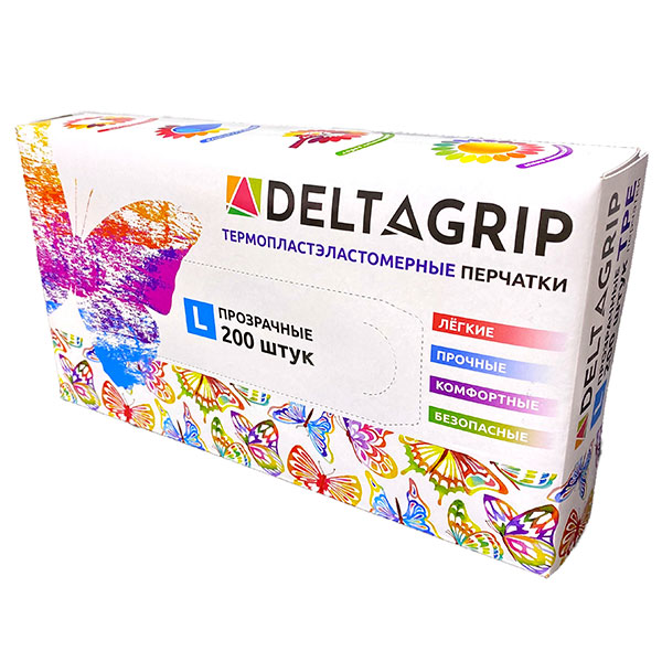 Перчатки Deltagrip TPE неопудренные 200 шт размер L