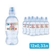 Вода Святой Источник Спортик для детей 0.33 литра, спорт, без газа, пэт, 12 шт. в уп.