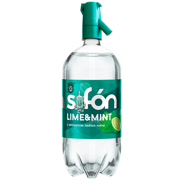Напиток Sifon с ароматом Лайм-Мята 1,45 литра, газ, пэт, 6 шт. в уп