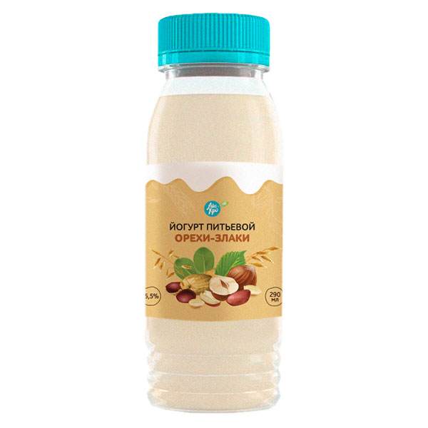 Йогурт питьевой АйсКро Орехи-Злаки 5,5% БЗМЖ 290 мл