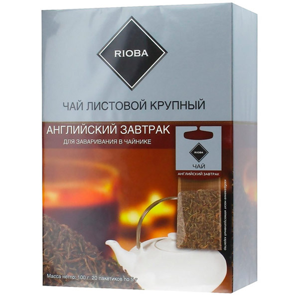 Чай черный Rioba Английский завтрак для чайника 20 пак х 5 гр