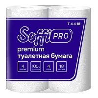 Туалетная бумага Soffi Pro белая 4х-слойная 4шт. в уп.