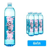 Вода AQUAdetox 1 литр, без газа, пэт, 6 шт. в уп.