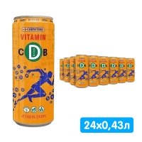 Напиток Zizzi Vitamin D со вкусом манго, газ, ж/б, 0,43 литра, 24 шт. в уп.