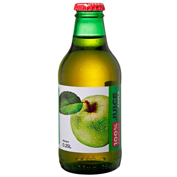 Сок Баринофф яблочный 0.25 литра, 12 шт. в уп.