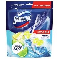 Средство для чистки унитаза Доместос Power 5 MIX Свежесть лайма и свежесть океана 5 х 50 гр