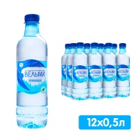 Вода Вельми 0.5 литра, без газа, пэт, 12 шт. в уп.