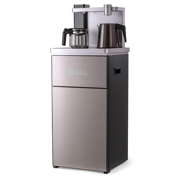 Кулер с чайным столиком Тиабар AEL LK-AEL-52A розовое шампанское (шкафчик 7 литров)